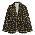 Gold Crown Pattern Print Men's Blazer