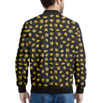 Gold Crown Pattern Print Men's Bomber Jacket