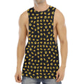 Gold Crown Pattern Print Men's Muscle Tank Top