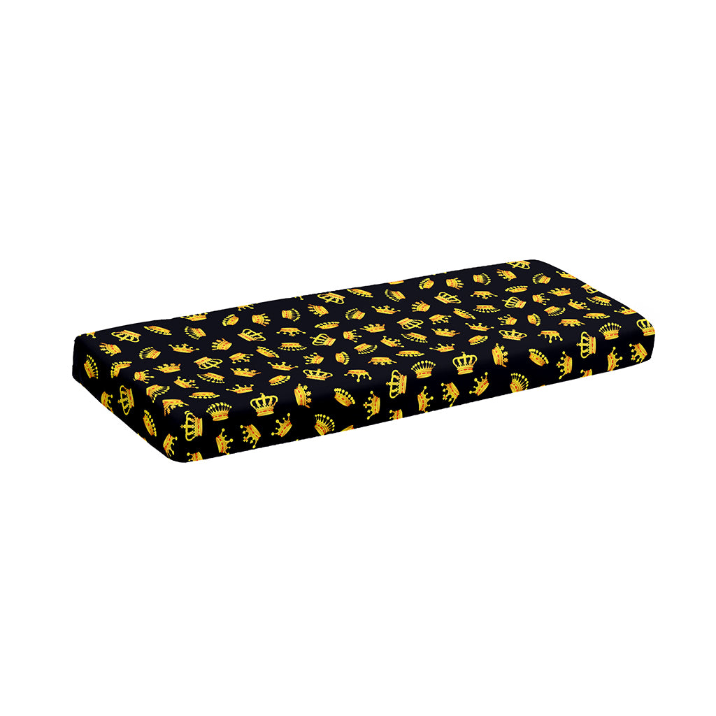 Gold Crown Pattern Print Piano Keyboard Cover