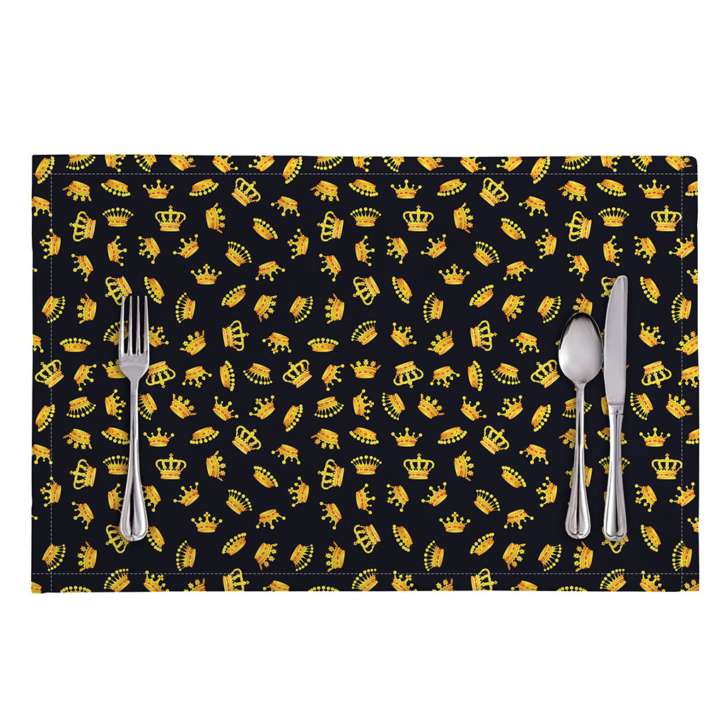 Gold Crown Pattern Print Placemat