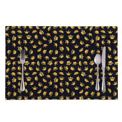 Gold Crown Pattern Print Placemat