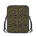 Gold Crown Pattern Print Rectangular Crossbody Bag