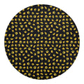 Gold Crown Pattern Print Round Blanket