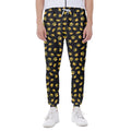 Gold Crown Pattern Print Joggers