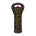 Gold Crown Pattern Print Single Neoprene Wine Tote