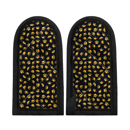 Gold Crown Pattern Print Skillet Handle Cover