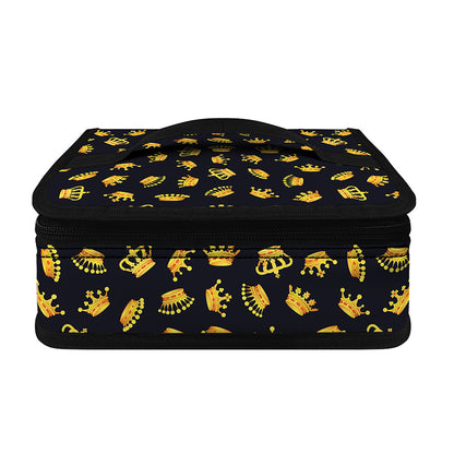 Gold Crown Pattern Print Small Lunch Bag