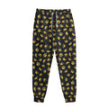Gold Crown Pattern Print Sweatpants