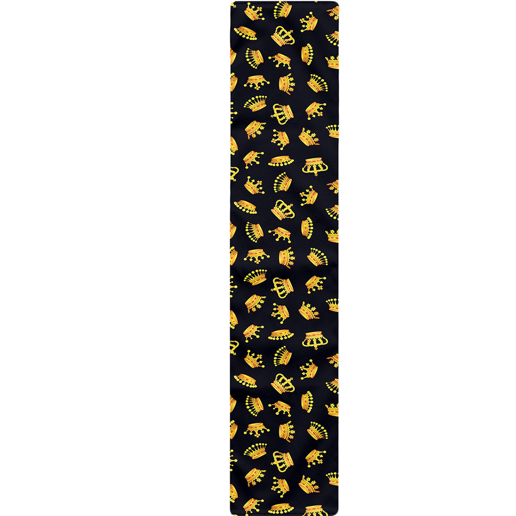 Gold Crown Pattern Print Table Runner
