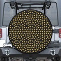 Gold Crown Pattern Print Tire Cover