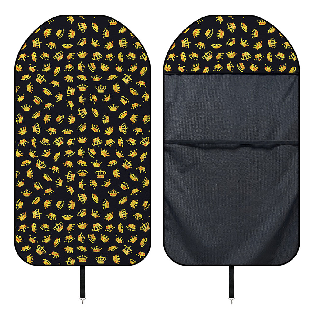 Gold Crown Pattern Print Waterproof Car Seat Cover
