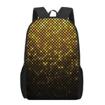 Gold Disco Lights Pattern Print 17 Inch Backpack