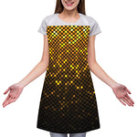Gold Disco Lights Pattern Print Adjustable Apron