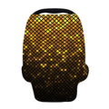 Gold Disco Lights Pattern Print Baby Seat Cover