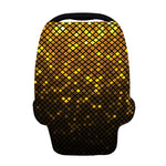 Gold Disco Lights Pattern Print Baby Seat Cover