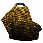 Gold Disco Lights Pattern Print Baby Seat Cover