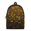 Gold Disco Lights Pattern Print School Backpack