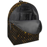 Gold Disco Lights Pattern Print Backpack