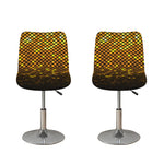 Gold Disco Lights Pattern Print Bar Stool Covers