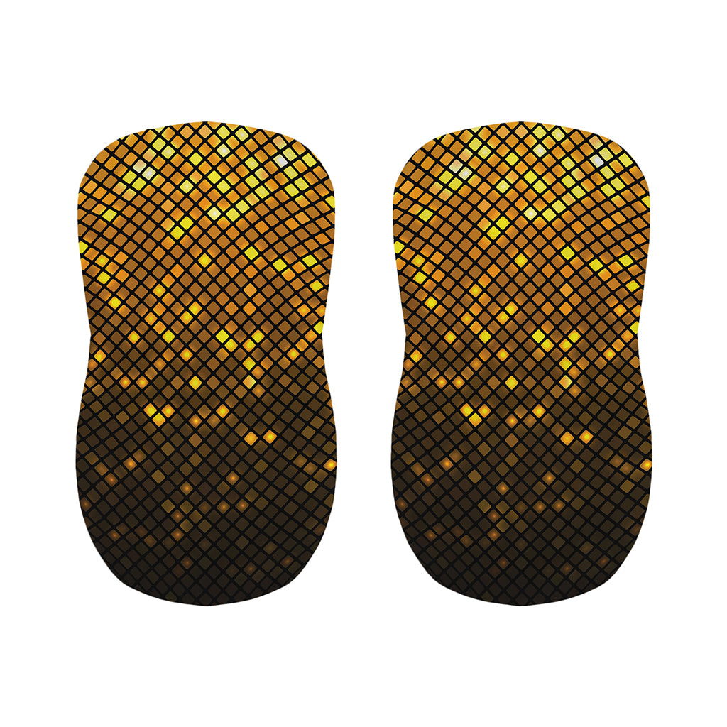 Gold Disco Lights Pattern Print Bar Stool Covers