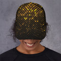Gold Disco Lights Pattern Print Baseball Cap