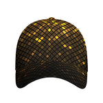 Gold Disco Lights Pattern Print Baseball Cap