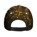 Gold Disco Lights Pattern Print Baseball Cap