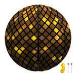 Gold Disco Lights Pattern Print Basketball