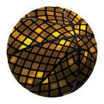 Gold Disco Lights Pattern Print Basketball