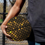 Gold Disco Lights Pattern Print Basketball