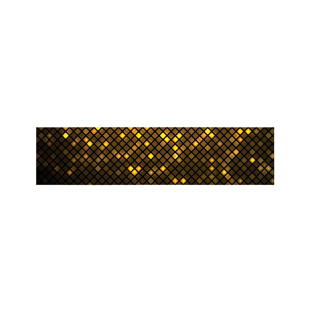 Gold Disco Lights Pattern Print Bed Runner