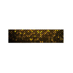 Gold Disco Lights Pattern Print Bed Runner