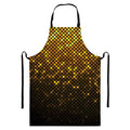 Gold Disco Lights Pattern Print Bib Apron With Pocket