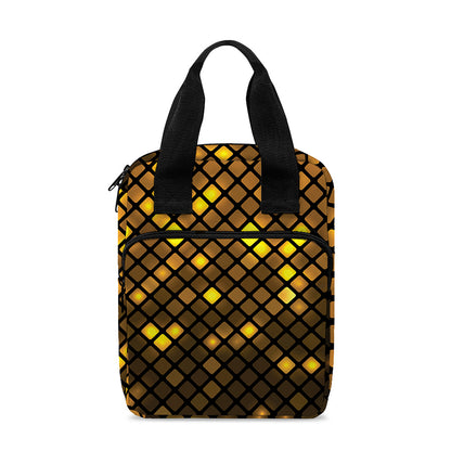 Gold Disco Lights Pattern Print Bible Tote Bag