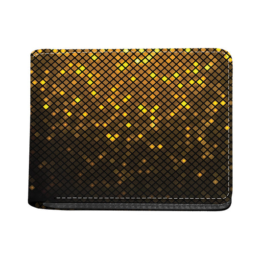 Gold Disco Lights Pattern Print Bifold Wallet