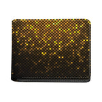 Gold Disco Lights Pattern Print Bifold Wallet