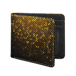 Gold Disco Lights Pattern Print Bifold Wallet