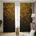 Gold Disco Lights Pattern Print Dimout Pencil Pleat Curtains
