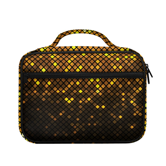Gold Disco Lights Pattern Print Briefcase Bible Bag