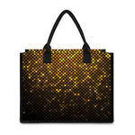 Gold Disco Lights Pattern Print Canvas Tote Bag