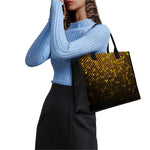 Gold Disco Lights Pattern Print Canvas Tote Bag