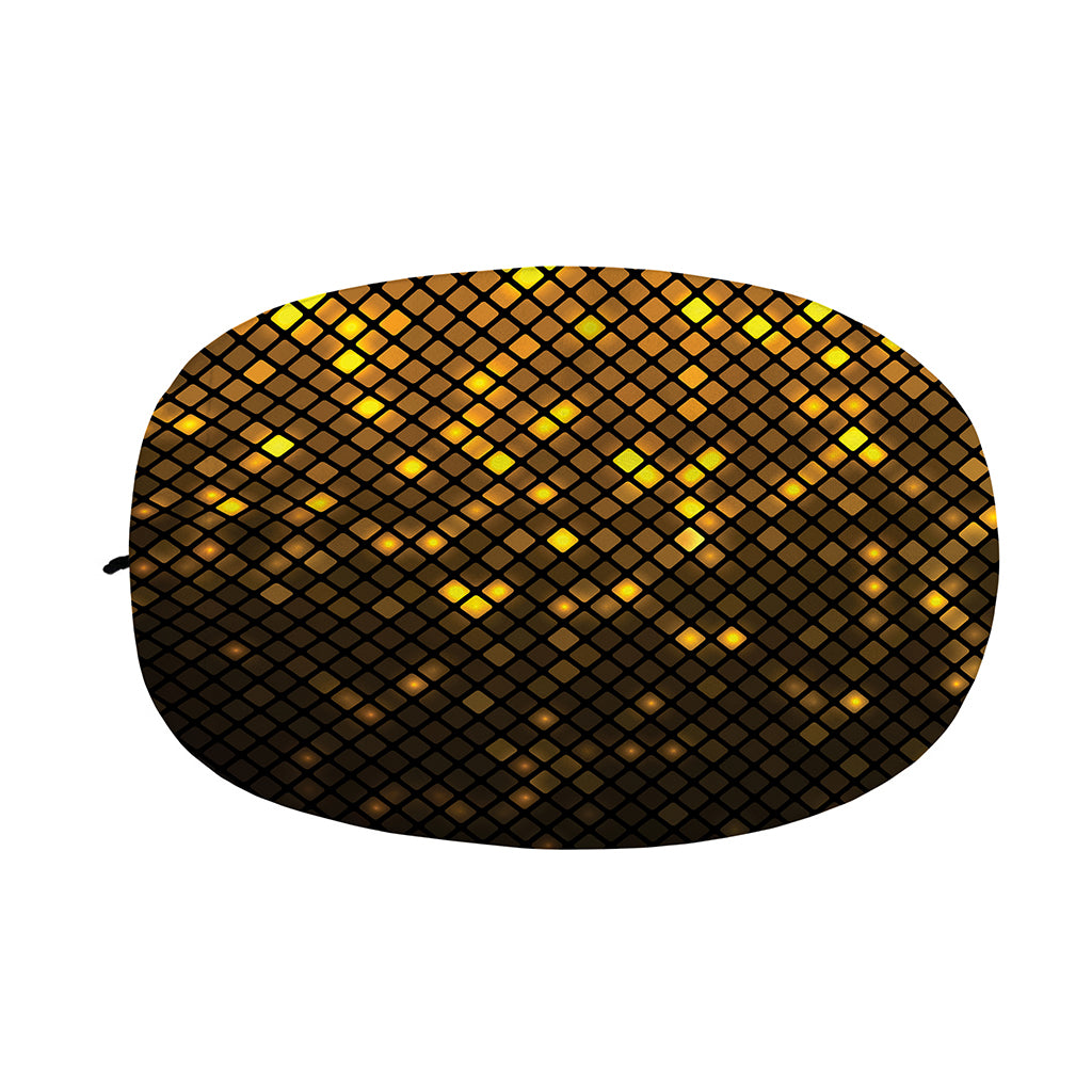 Gold Disco Lights Pattern Print Car Side Mirror Covers