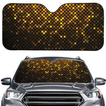 Gold Disco Lights Pattern Print Car Windshield Sun Shade