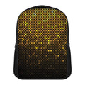 Gold Disco Lights Pattern Print Casual Backpack