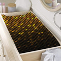 Gold Disco Lights Pattern Print Changing Pad Cover