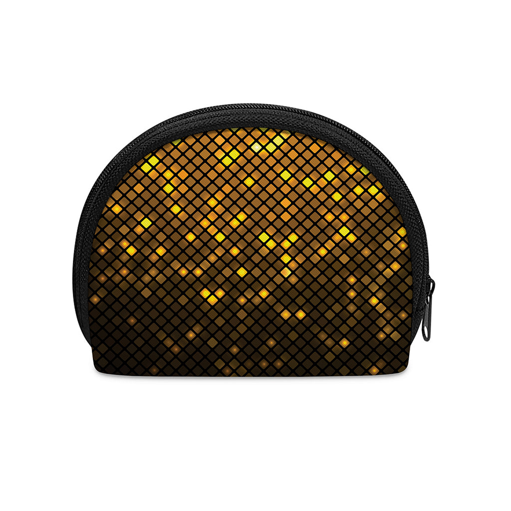 Gold Disco Lights Pattern Print Coin Purse