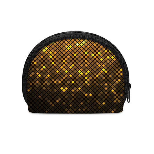 Gold Disco Lights Pattern Print Coin Purse