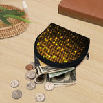 Gold Disco Lights Pattern Print Coin Purse