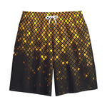 Gold Disco Lights Pattern Print Cotton Shorts